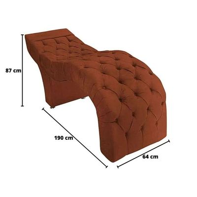 Maca Estofada Estética Cílios Salão Spa Suede Maiara Terracota