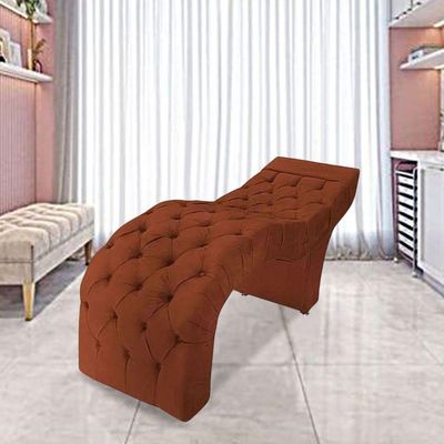 Maca Estofada Estética Cílios Salão Spa Veludo Maiara Terracota