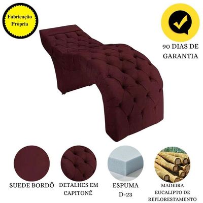 Maca Estofada Estética Cílios Salão Spa Suede Adriana Bordô