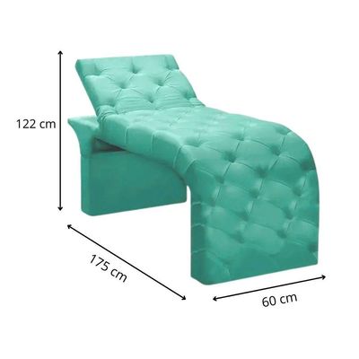 Maca Estofada Estética Cílios Regulável Spa Suede Ana Clara Azul Tiffany