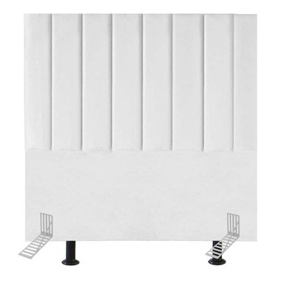 Cabeceira Estofada Cama Casal 140 Cm Luna Corino E Frame Branco