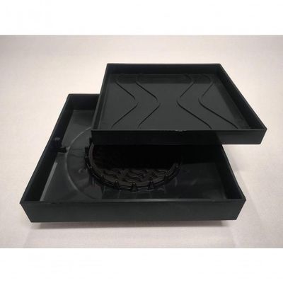 Ralo Oculto 15x15 Invisivel Para Piso Porcelanato Preto