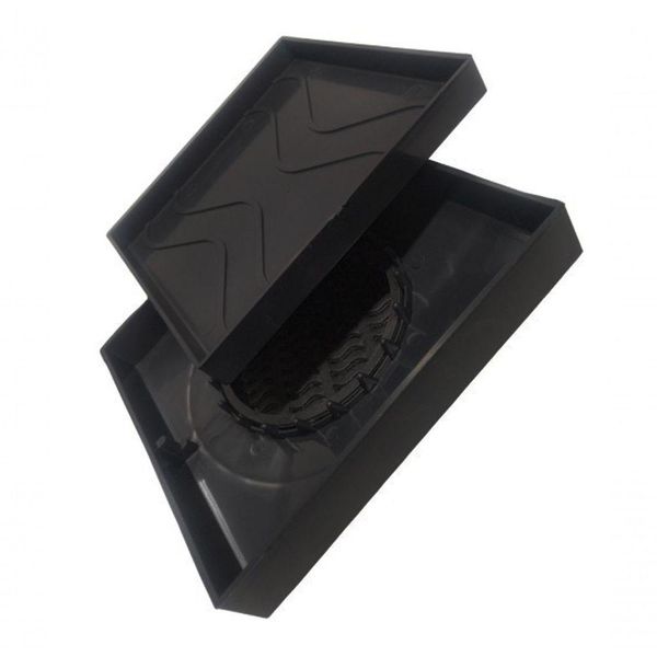 Ralo Oculto 15x15 Invisivel Para Piso Porcelanato Preto