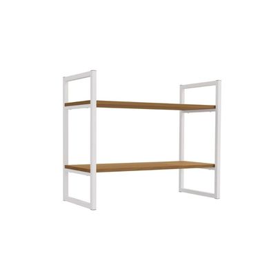 Prateleira Quarto Solteiro Industrial LI008 Canela/Branco - Kappesberg