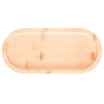 Bandeja Oval 24x11x1,5cm Bambu Lyor Nature Multiuso Petisqueira Buffet Mesa