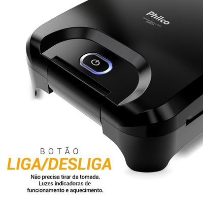 Sanduicheira e Grill Philco 2 em 1 Antiaderente 750W PGR25A 220V