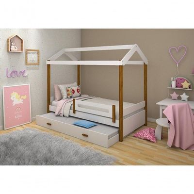 Cama Eliz Branco/Mel Solteiro E Cama Auxiliar - Divaloto