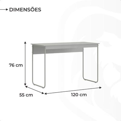 Mesa De Estudos Escrivaninha Home Office Industrial Criare Quarto Escritório Bancada Simples Nature