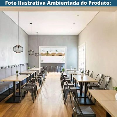 Base De Mesa De Jantar Quadrada Estocolmo Alpha Fratini 72 Cm (altura) Aço Preto Com Base Quadrada