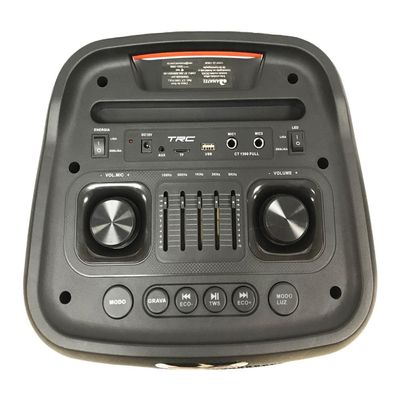 Caixa de Som Amplificada TRC Bluetooth 2 Alto-falantes de 10" e acompanha Microfone - 1300W