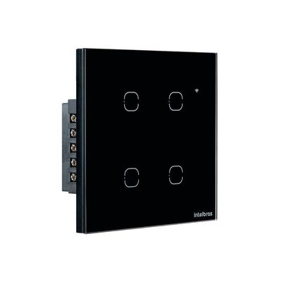 Interruptor Smart Wi-fi Touch 4 Teclas Preto Ews 1004