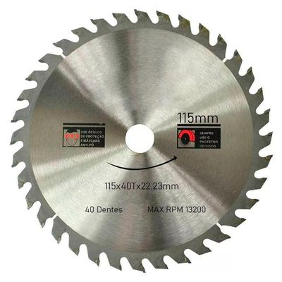 Kit 10 Discos De Serra Circular Com 40 Dentes 4-1/2" 115mm Para Madeira