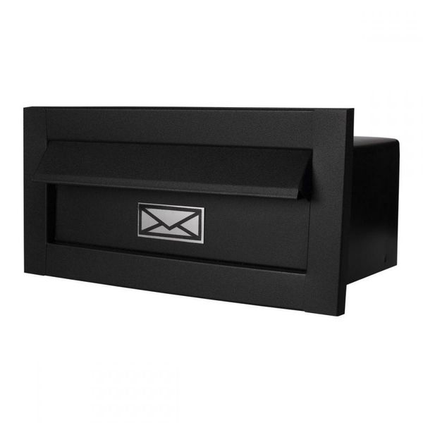 Caixa Correio Carta Luxo Hat Chapeu Preta Fosca 20 Cm Prof. Inteira Inox 304