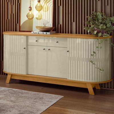 Buffet Aparador 4 Portas 183 Cm Monaco Cumaru Opala Madetec
