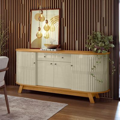 Buffet Aparador 4 Portas 183 Cm Monaco Cumaru Opala Madetec