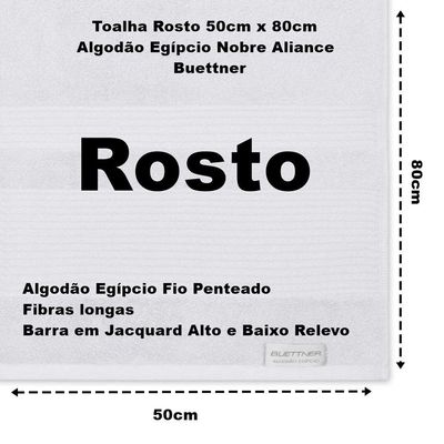 Jogo De Toalha Buettner Algodão Egípcio Nobre 5 Peças Aliance Branco