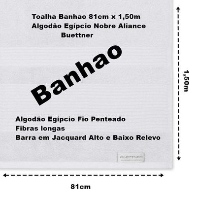 Jogo De Toalha Buettner Algodão Egípcio Nobre 5 Peças Aliance Branco