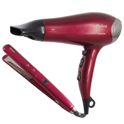Kit Cuidados Pessoais Philco PKT3250 Cherry Tourmaline Íon 127V