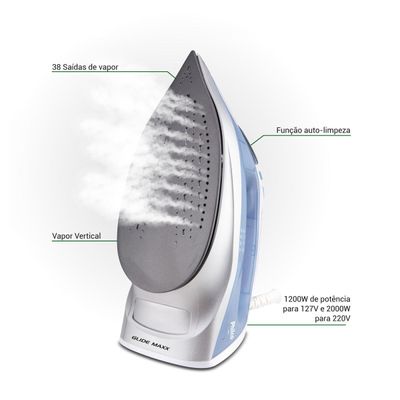 Ferro a Vapor Philco 245ml PFV40 Base Antiaderente 220V