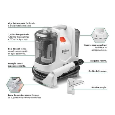 Extratora de Sujeira Philco 2 em 1 1600W PEX20A 127V