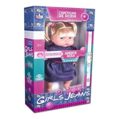 Boneca Girls Jeans Com Som Milk Cantigas De Roda 0487