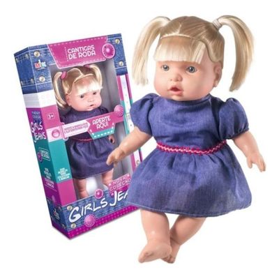 Boneca Girls Jeans Com Som Milk Cantigas De Roda 0487