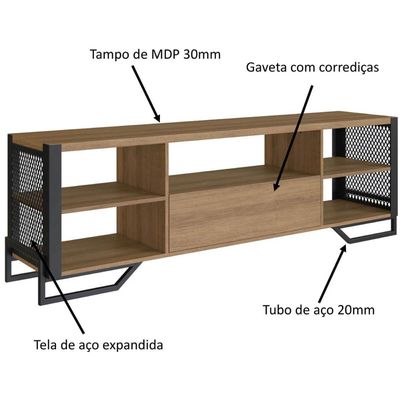 Estante Rack Industrial Telado P1017 Mel Placa e Ponto