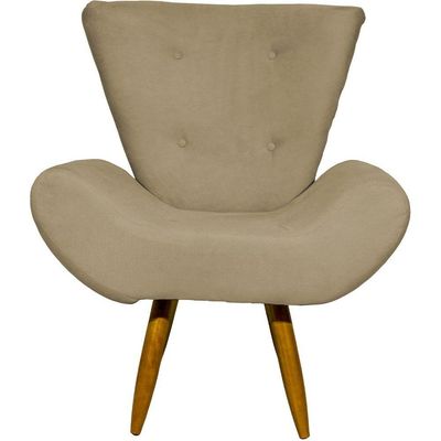 Kit 2 Poltronas Decorativa Para Sala Recepção Manicure Consultório Escritório Emilia Suede