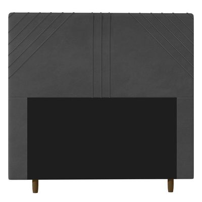 Cabeceira Cama Box Casal Lisboa 140Cm Suede Cinza - Abmaza