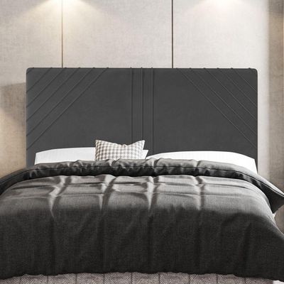 Cabeceira Cama Box Casal Lisboa 140Cm Suede Cinza - Abmaza