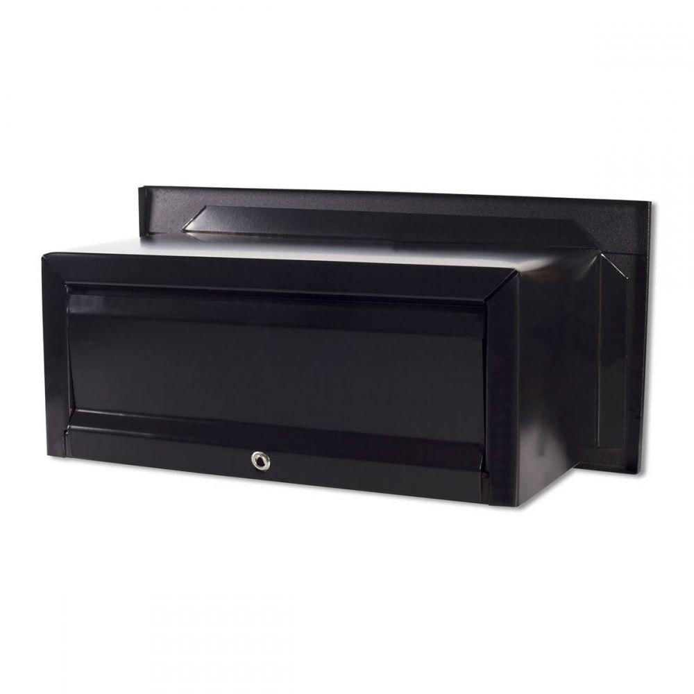 Caixa Correio Techinox Carta E Revista Luxo Linear Preta Fosca Pintura De Alta Resistência