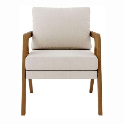 Kit 2 Poltrona Decorativa Moderna Para Sala Escritório Siena Bouclé Bege