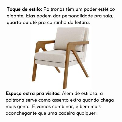 Kit 2 Poltrona Decorativa Moderna Para Sala Escritório Siena Bouclé Bege