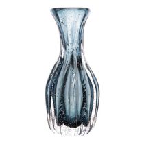 17513208966059 Vaso De Vidro Italy Azul 9,5cm x 20Cm