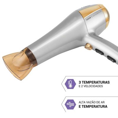 Secador de Cabelos Philco Íons Tourmaline 2100W PSC2600 127V