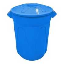 Lixeira Plastica Com Tampa 60 Litros Azul