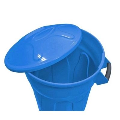 Lixeira Plastica Com Tampa 60 Litros Azul