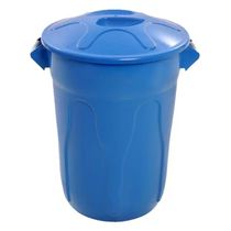 Lixeira Plastica Com Tampa 60 Litros Azul