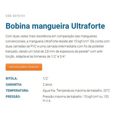 Mangueira Jardim Antitorção Vicqua Ultra Forte 10 Mts