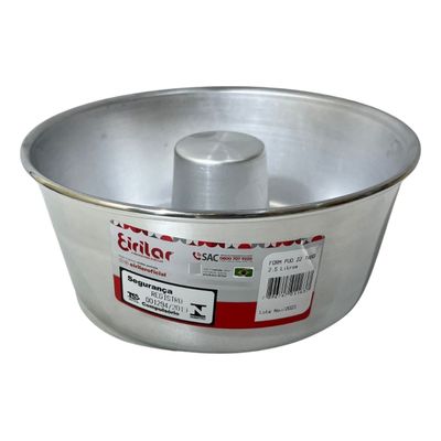 Forma De Alumínio Para Bolo Pudim 22 Cm Furo Redonda Eirilar