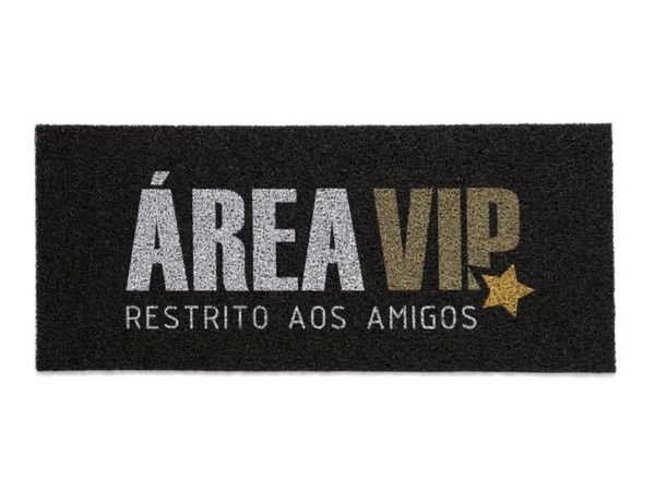 Tapete Capacho Vinil Area Vip 30x70 Print Kapazi
