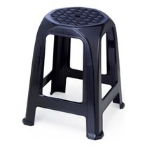 Banco Banqueta Plástico Preto Plasnorthon 46 Cm Cor Preta