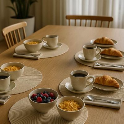 4 Bowls Orgânico Latte 558ml Cumbuca Servir Porto Brasil 13x7cm Off White