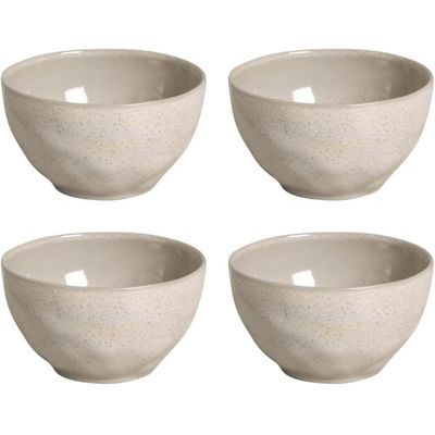 4 Bowls Orgânico Latte 558ml Cumbuca Servir Porto Brasil 13x7cm Off White