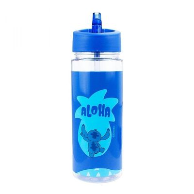 Garrafa Plástico 450 Ml Mochila Sacola Stitch Aloha Disney