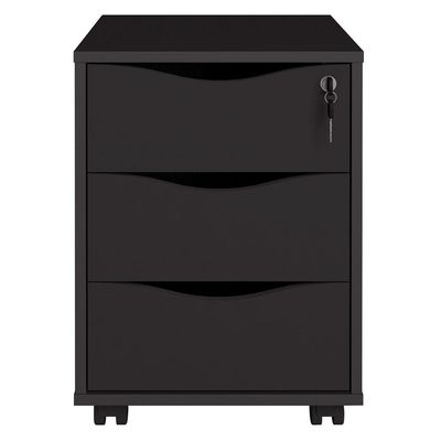 Gaveteiro Artany Face com 3 Gavetas - Preto