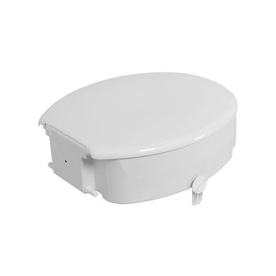 Assento Sanitário Elevado Astra Tae13t-t Com Tampa E Trava 13cm Anatômico Branco