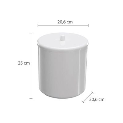Lixeira Astra Ct3 6l Redonda Branco