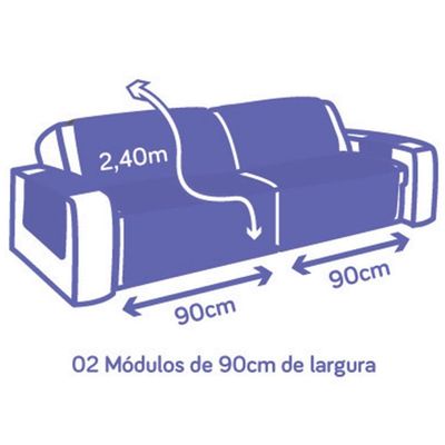 Protetor De Sofá Retrátil Dupla Face Microfibra 1,80m - Palha/caqui