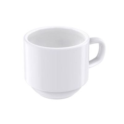 Conjunto com 6 Xícaras e Pires para Café Tramontina Paola em Porcelana Branca - 100 ml